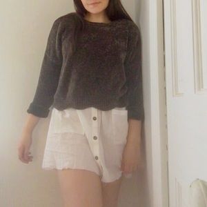 Hunter green chenille sweater